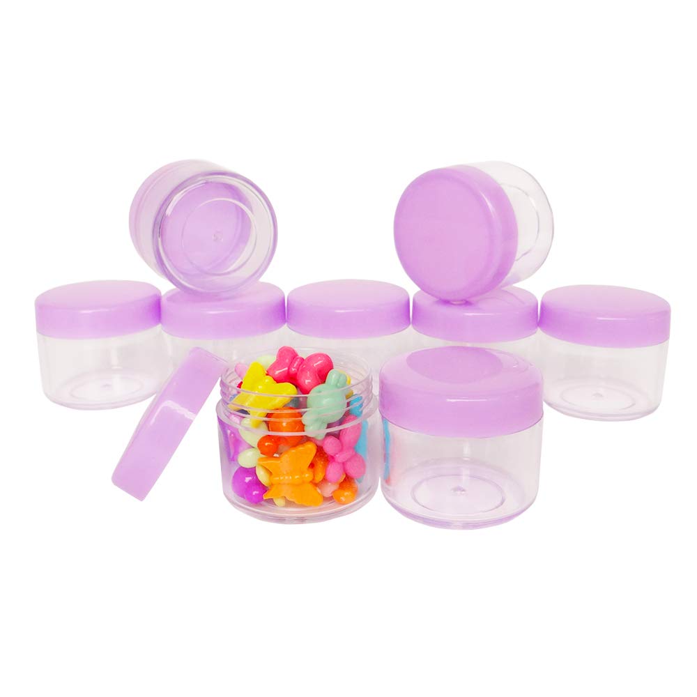 Wopanxye 20 piece 20ml Small Sample Jars, 20 Gram Empty Refillable Cosmetic Container, Plastic Round Pot Screw Cap Lid - Image 3