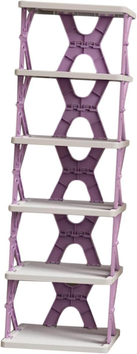 VOSAREA Folding Shoe Rack for Kids Space-Saving Storage Shelf Easy Assembly Multi-Function Shoes Cabinet for Dormitory and Home Organization No Installation Required