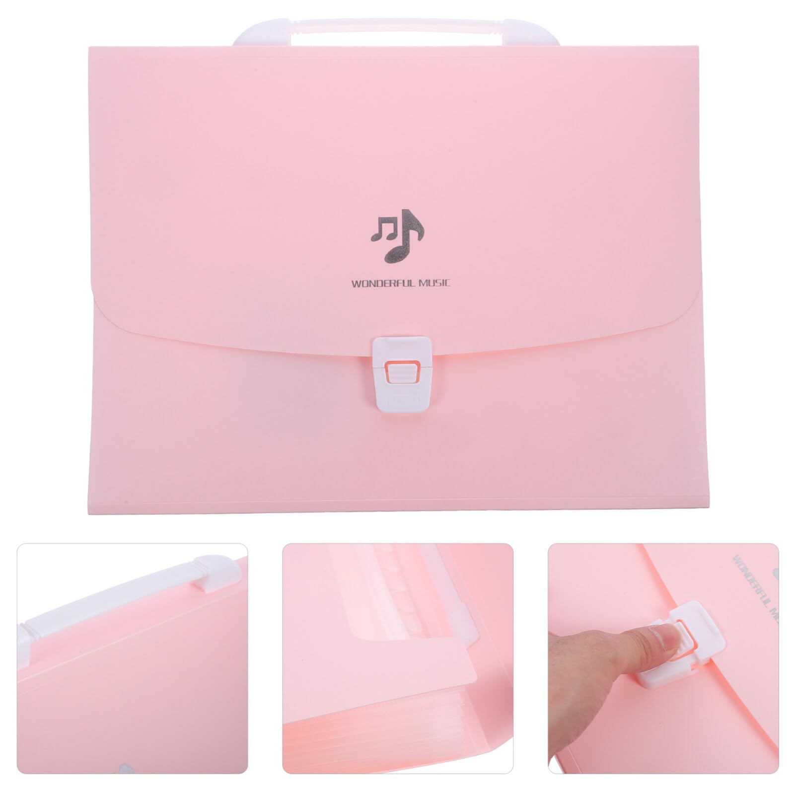 Organizador de carpetas en acordeón Carpeta de archivos expandible tamaño carta rosa 12,9 x 10,6 x 1 pulgada