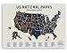 USA National Park Scratch Off Map (24" x 17") - Interactive Travel Scratch-Off Poster Reveals Images of All 61 US National Parks - Great National Park Poster for Travelers - Great Gift for Men