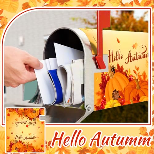 Jetec 4 Pcs Magnetic Mailbox Covers Spring Summer Autumn Winter Post Letter Box Wrap Cover Waterproof Standard Size 18 x 21 Inch for Outdoor Home Garden Decor by Jetec - Image 3