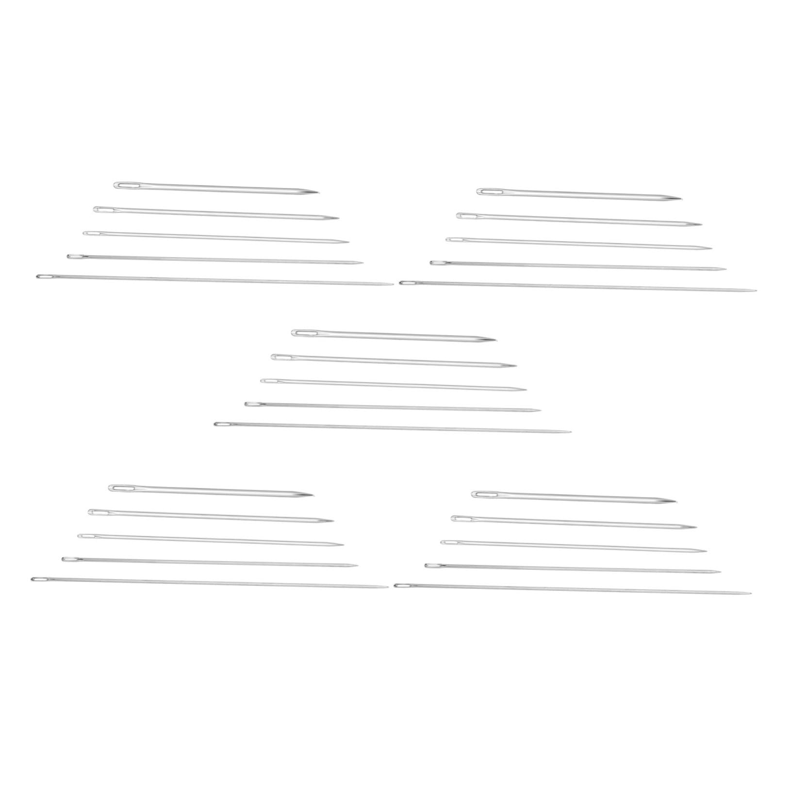 GLSTOY 25 Pezzi Aghi da Cucito in Metallo Extra Lunghi Set con Occhio Grande Resistenti per Tessuti Spessi Cucito Mano per Riparazioni e Progetti Creativi