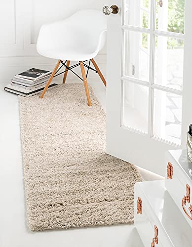 Rugs.com Soft Solid Shag Collection Runner Rug – 13 Ft