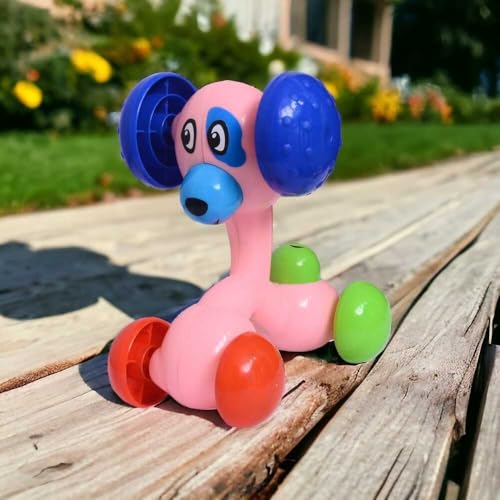 Image of Friction Powered Puppy Dog Toy Car for Toddlers - 360 Flip Stunt Action, 3 Face Expressions, No Batteries Needed - Push and Go Learning Toy Gift for Kids Boys Girls Ages 1-4