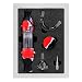 Reusable Silicone Honey Straw Water Filtering 8.3" with Wax Carving Kit Gift Pack Red/Black