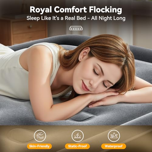 Image of VOSSER Twin Air Mattress,18 inch Raised Self Inflatable Mattress with Built in Pump for Home,Guest&Travel, Durable Colchon Inflable, Twin Size Air Mattress Quick Setup in 2 Minutes,330LB Max,