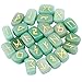 rockcloud Green Aventurine Rune Stones Tumbled Engraved Lettering Crystal Set for Wicca Crystals Healing Chakra Reiki