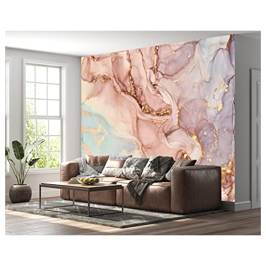 Pink Marble Wallpaper - Self Adhesive Vinyl Wallpaper - Removable Pink Wallpaper - 125cm x 87cm (49.2" x 34.2")