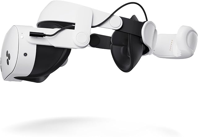 ANNAPRO Bracelet de tête de batterie pour Meta Quest 3/Quest 3S, 20W Chargement rapide 10,800mAh Batterie magnétique compatible avec Meta/Oculus Quest 3/3S Accessoires, Temps de jeu étendu & Le confort ultime, A3 Max