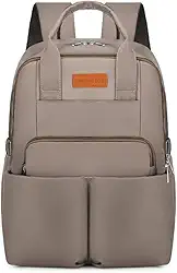 Bolsa Maternidade Mochila Feminina Impermeável Multifuncional Espaçosa para a Mamãe e o Bebê com Bolsos para Mamadeira Alças para Carrinho de Bebê e Porta Lenço Umedecido (Cinza)