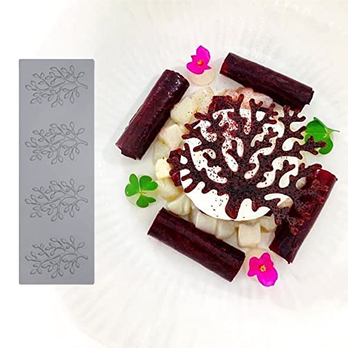 Leaf Silicone Molds Fondant Molds: Chocolate Molds Silicone Cake Molds Silicone 3D Coral Branch Leaveslace Pad Cake Mold For Making Sugar Craft, Wax, Gum Paste, Cupcakes #TOP4