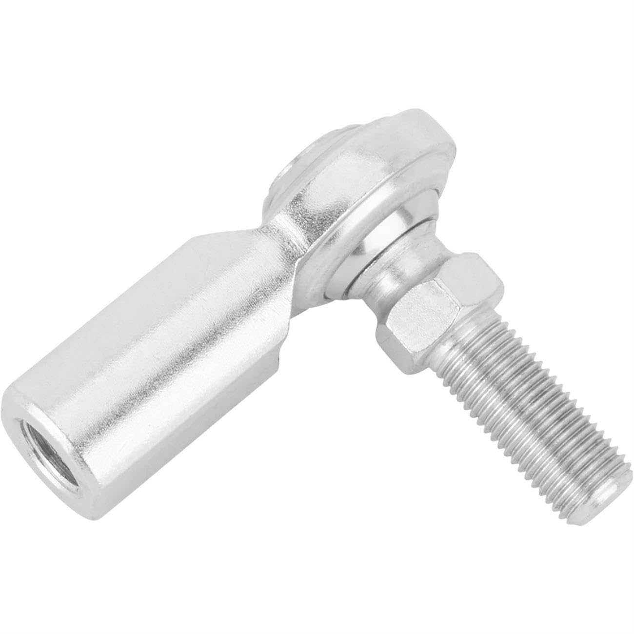 Steel 3/8 Inch RH Female Heim Joint Rod Ends with Stud for Carb, Shift Linkage, Tie Rod Assemblies, Teflon-Lined Spherical Bearing, Built-in Hex, 3/8"-24 Fine Thread, Zinc-Plated for Rust Prevention