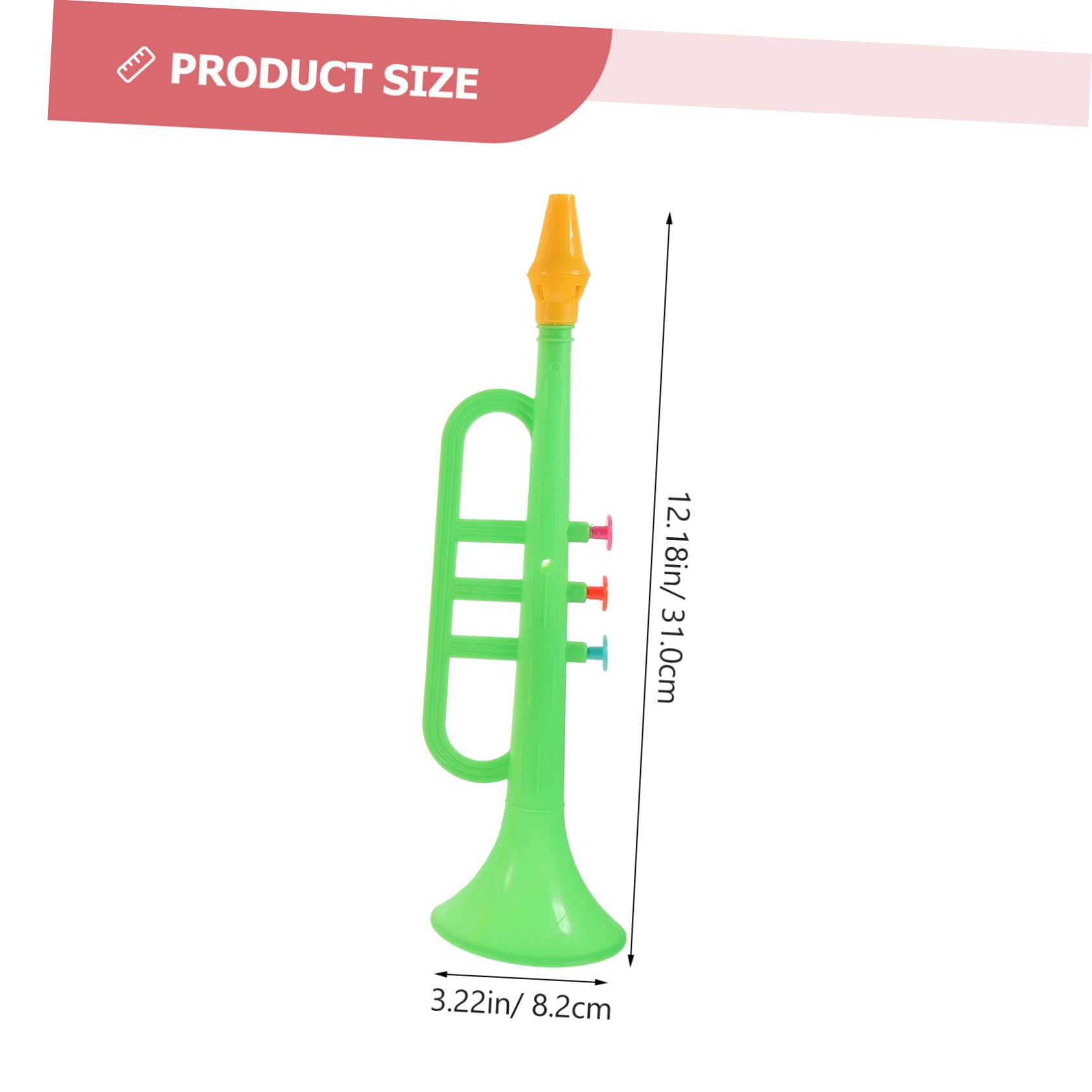 CORHAD 4pcs Plastic Simulation Trumpets for Parties Noisemakers Blowing Trumpet Props for Events Random Colors Random Color