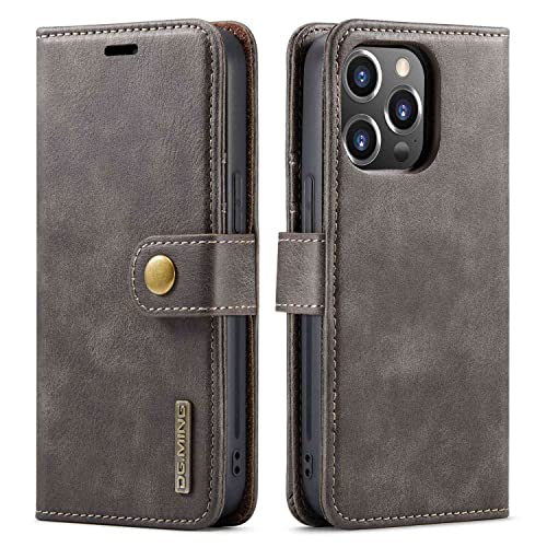 MOONCASE Capa para iPhone 13 Pro Wallet Case, Destacável Magnetic PU Couro Capa Protetora com Suport