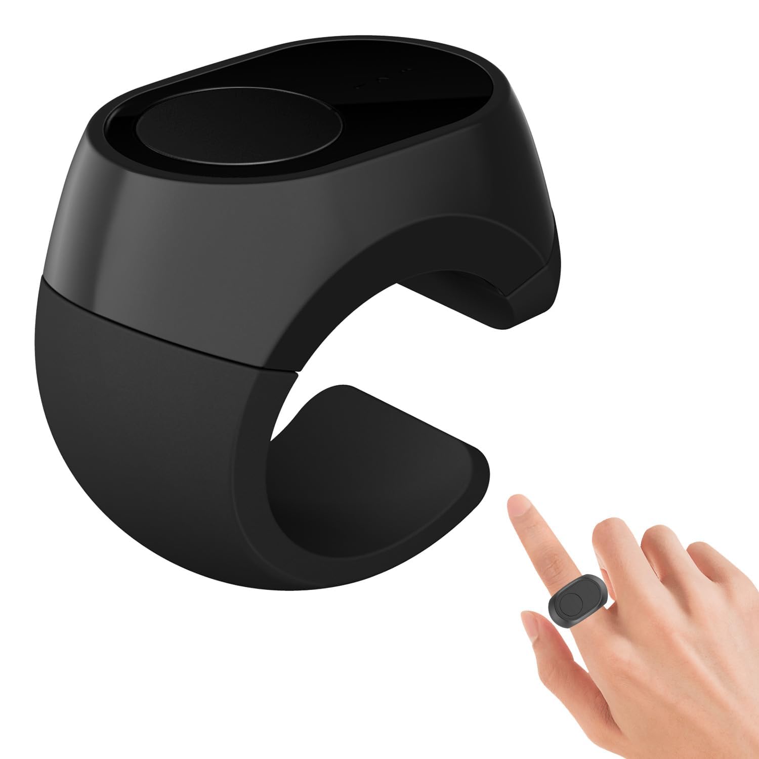 Fingertip Wireless Bluetooth Remote Control, Desiontal 2026 Upgrade Scrolling Ring for YouTube TikTok Video Landscape Portrait, Page Turner Compatible with Kindle iPhone iPad Android Phone Tablet ipad