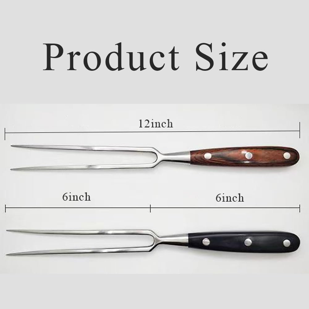 Better-Love Chef Pro - Tenedor de acero inoxidable para barbacoa, herramientas para barbacoa, tenedores de carne de 12 pulgadas, apto para cocina, barbacoa (12 pulgadas) (color tronco)