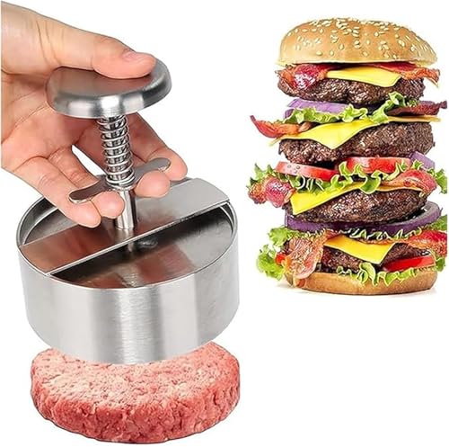 Prensa para hamburguesas de acero inoxidable 304 (10cm)