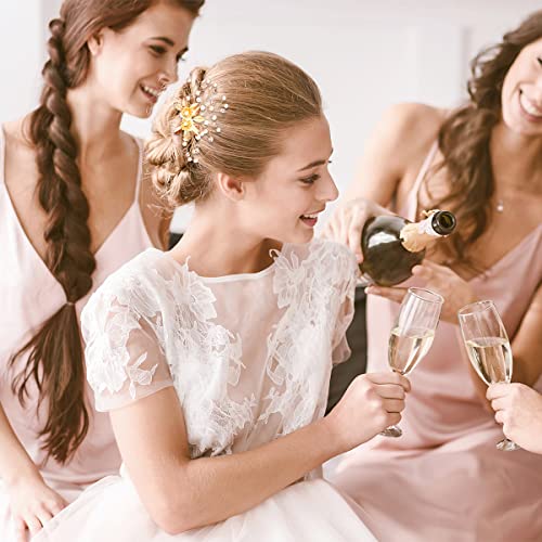 5 Pieces Gold Leaf Hair Pins Flower Pearl Hair Forks Bridal Hair Clips Headpiece Vintage Wedding Hair Accessories For Women Girls Brides Bridesmaids Flower Girls #TOP5