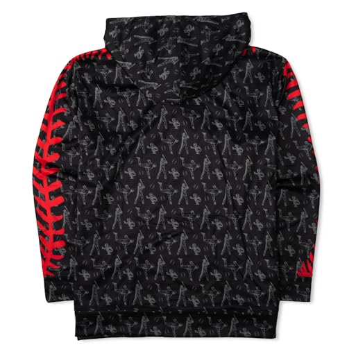 ChalkTalkSPORTS Baseball Lace-Up Hooded Sweatshirts | Gameday Hoodies | Youth & Adult Sizes2