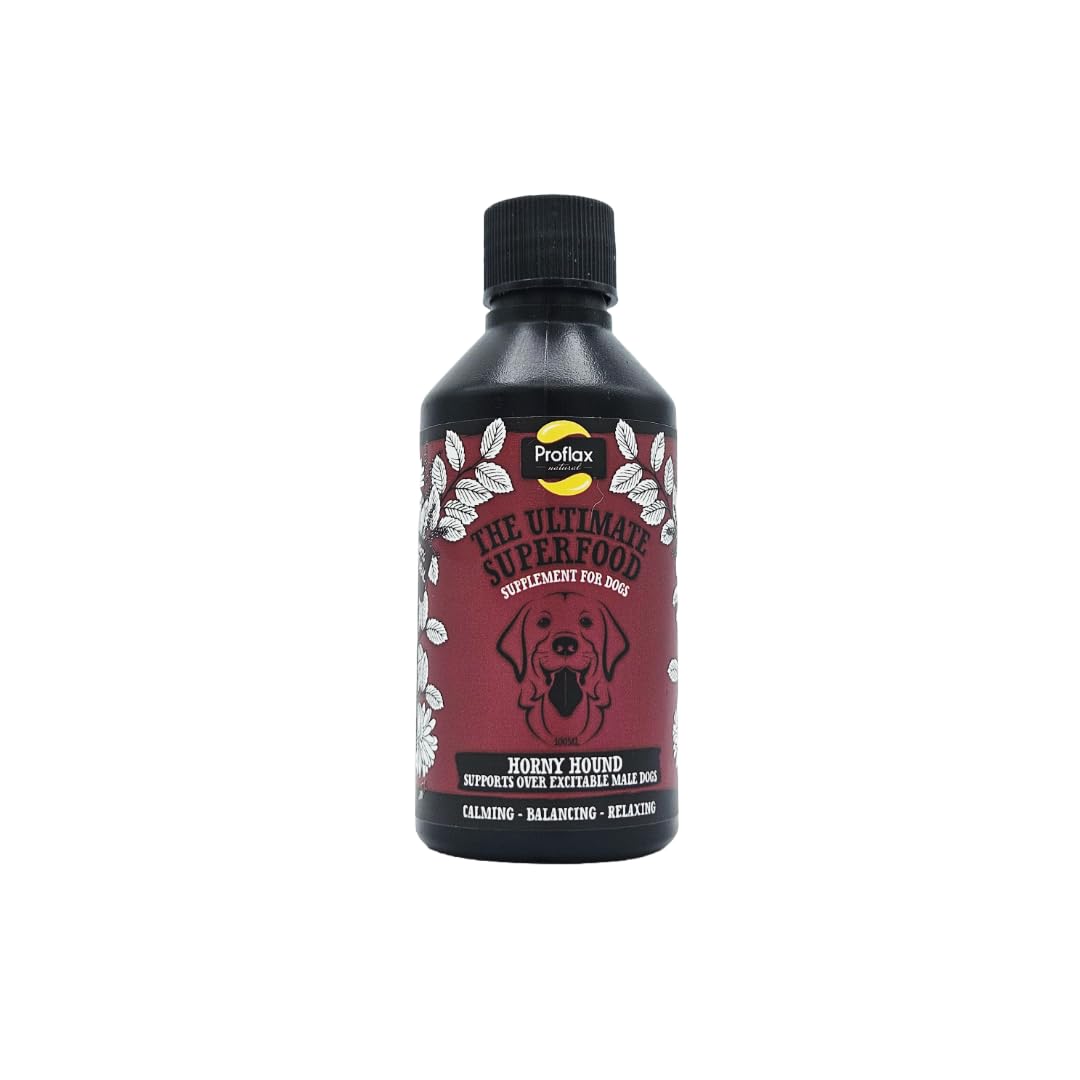 Proflax Horny Hound Hormone Balance Support for Male Dogs - Behaviour, Calm & Emotional Wellbeing, Brown, 100ml