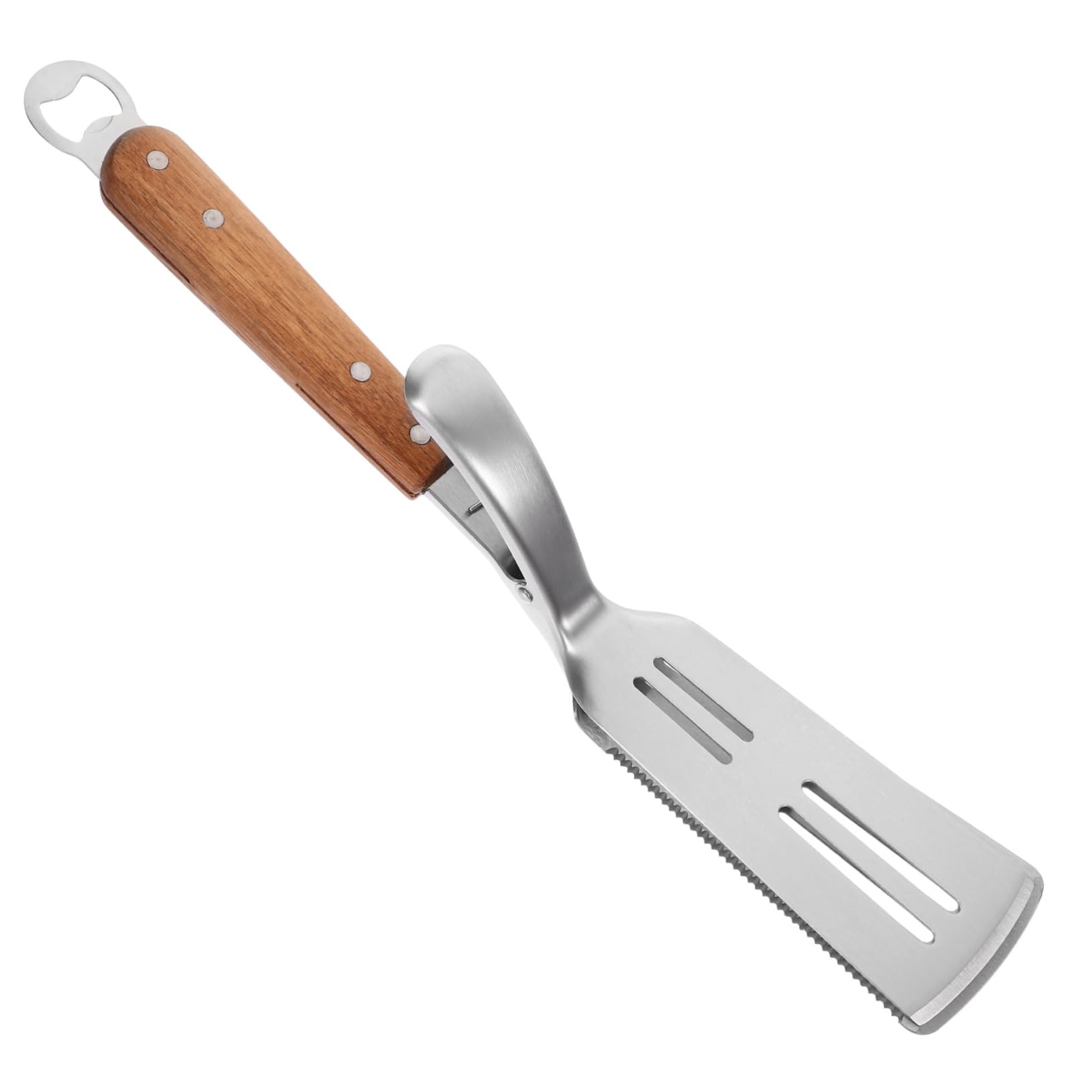 PRETYZOOM 2piezas De Cocina Inoxidable Mango De Madera Tongs Resistentes Para Barbacoa y Alimentos Para Cocinar y Pan