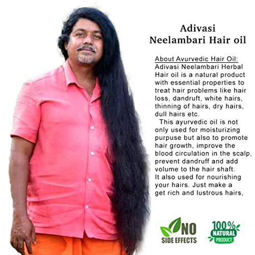 Image of VEDAMBARI, Adivasi Neelambari Herbal Hair Oil, Power Of 108 Ayurvedic Herbs, Say Goodbye To Hairfall And Dandruff, Pack of 1