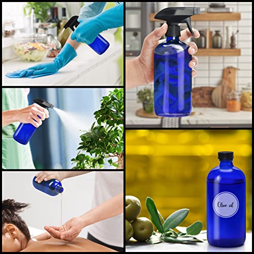 Belle Vous Vaporisateur Vide Réutilisable en Verre Bleu (Lot de 3) - Pulverisateur Vide 500 ml - Bouteille Spray 2 Réglages pour Produits de Nettoyage, Aromathérapie et Huiles Essentielles - Image 8