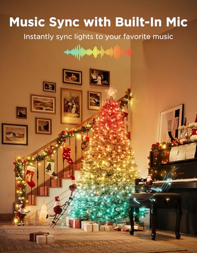 Govee Christmas Sparkle String Lights, Christmas Decorations Indoor, 30m RGBWIC Lights with 375 LEDs,140+ Dynamic Scene Modes for Holiday Decor，Smart APP Control with Alexa - Image 4
