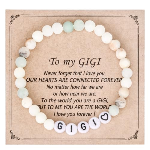 Kivosliviz Gigi Bracelet for Women from Grandson Grandkis Gifts Grandma Jewelry Best Gigi Ever Bracelet