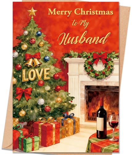 uugtcard Christmas Card Gift for Husband, Husband Christmas Card from Wife