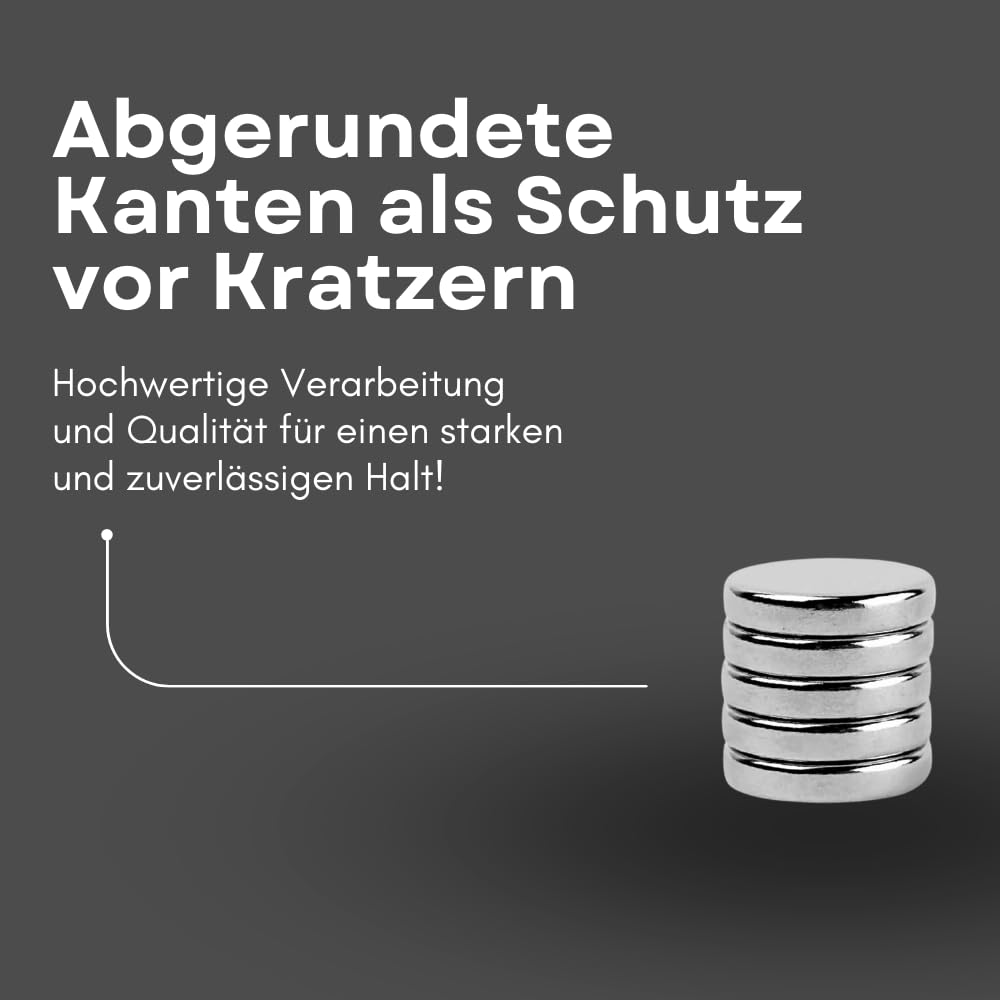 Strong Magnets Neodym Magnet - Rund 15 x 3 mm - 100 Stück - Extra stark, hält bis 2,9kg - Für Magnettafel, Kühlschrank, Whiteboard, Pinnwand, Büro