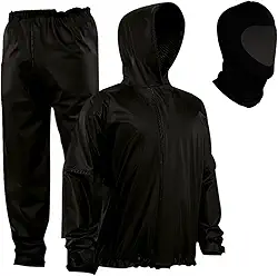 Capa de Chuva Adulto, Capa de Chuva Delta com Capuz Pvc Motociclista Motoboy + Balaclava