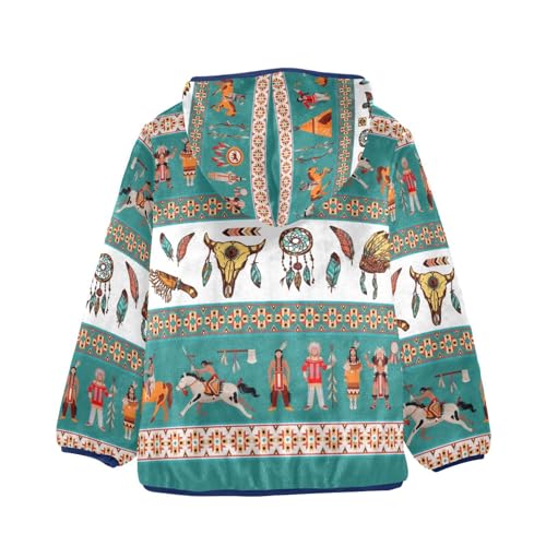 Image of Boys Fleece Jacket Hooded Autumn Winter Long Sleeve Thick Warm Outerwear;3-10 Years Kids Cute Fuzzy Jacket