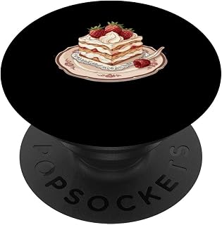 Tres Leches Cake On A Decorative Plate PopSockets Adhesive PopGrip