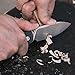 Vosteed Pocket Folding Knife, EDC Knife with 3.25 inch Sandvik 14C28N Steel Blade, Micarta Handle, Button Lock, Raccoon Series, Black