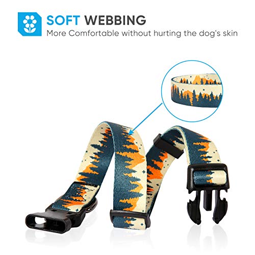 Timos Dog Collar For Small Medium Large Dogs,Adjustable Soft Puppy Collars With Quick Release Buckle,Sunset Valley,M Length 13.39''-20.87'' #TOP3