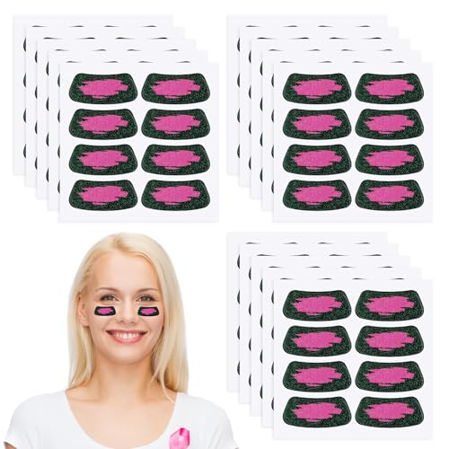 Cholemy 120 Pairs Eye Black Stickers, Tie-dye, Pink3