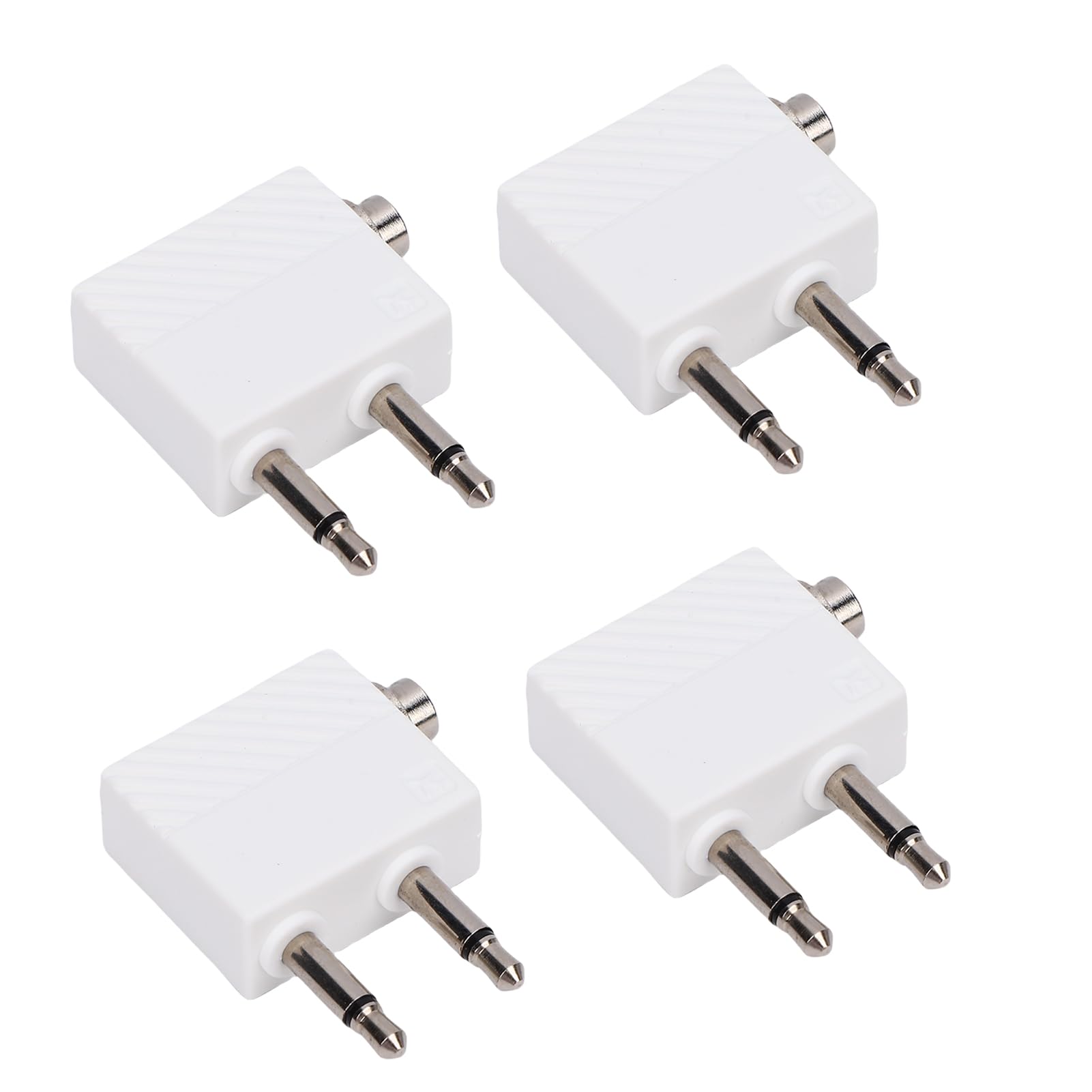 Ejoyous Adattatore per Cuffie per Aereo Convertitore per Cuffie per Compagnia Aerea in ABS Doppio Maschio da 3,5 Mm a Femmina da 3,5 Mm per i Viaggiatori Che Utilizzano Cablate per (4 pezzi)