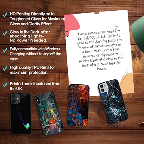 Personalised Case for Samsung S8, Slim Anti Scratch Glass panel with shockproof TPU Rims | Glow in the Dark Case | Custom Phone Case-Basketball-2 - Image 3