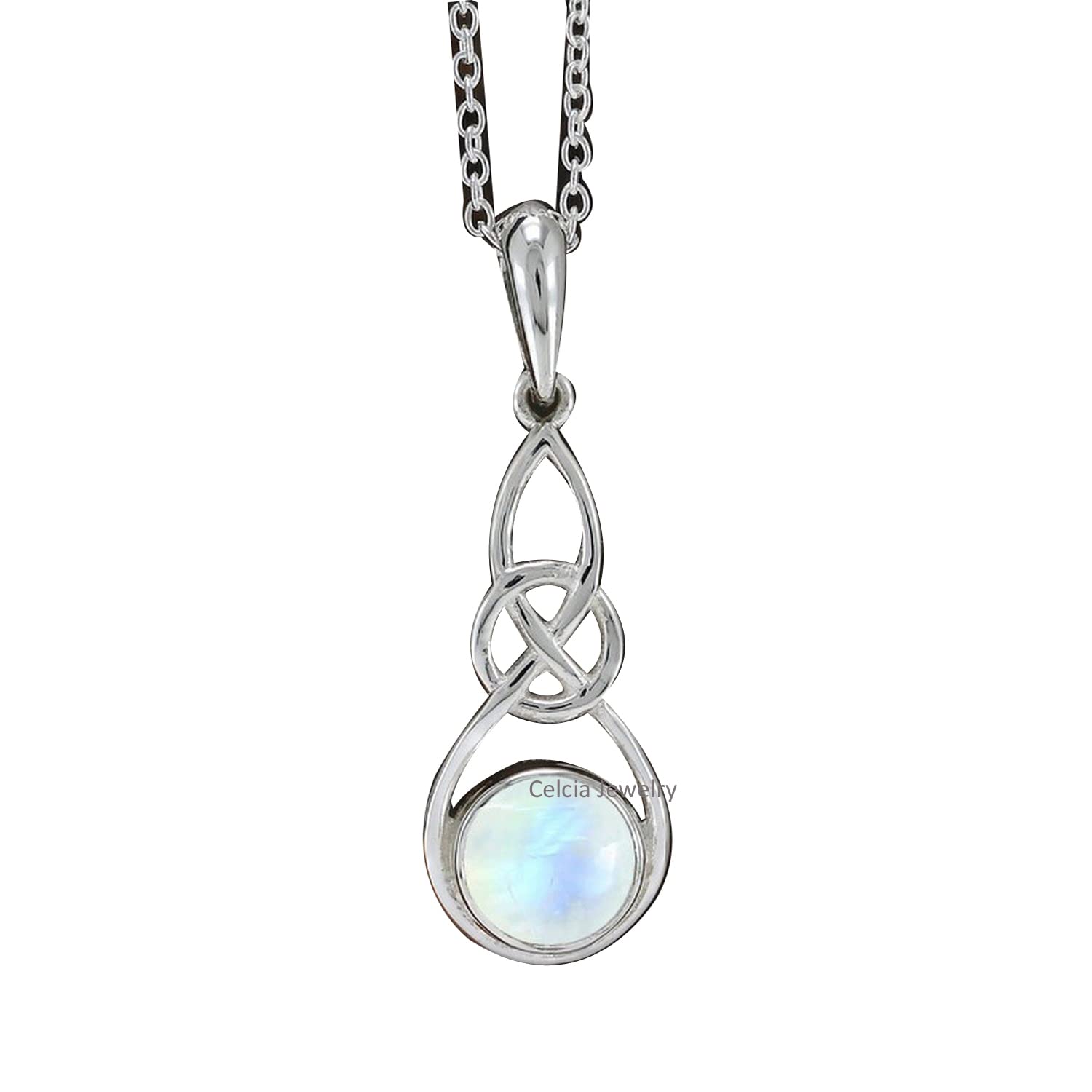 Collar de plata de ley 925 maciza para mujer, cabujón de ónix negro genuino, piedra preciosa redonda, collar único hecho a mano, regalo para ella