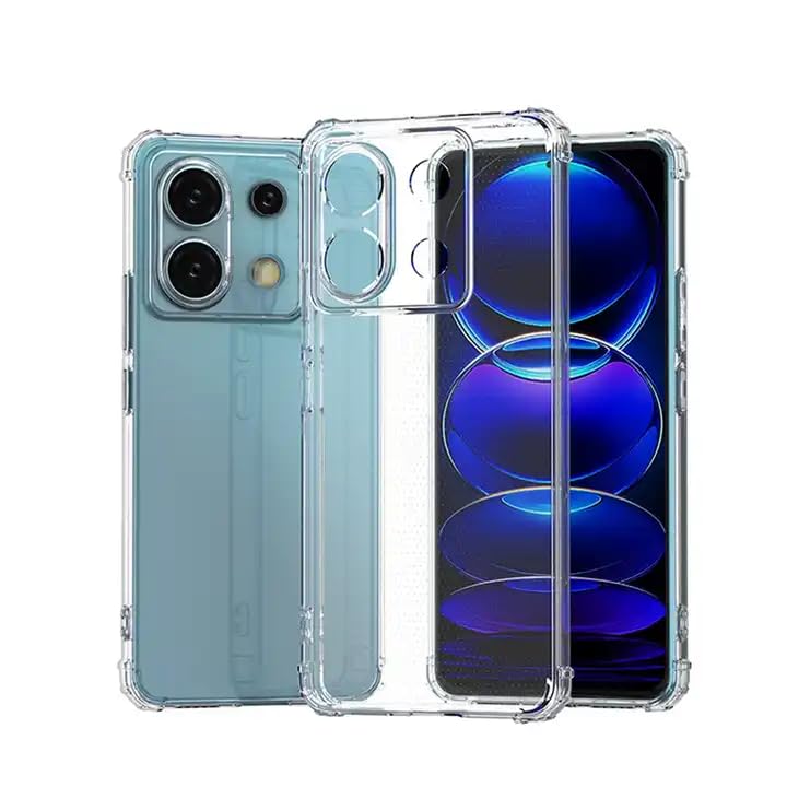 Image of for Redmi Note 13 Pro 5G Case, Phone Case Clear Transparent Reinforced Corners TPU Shock-Absorption Flexible Cell Phone Cover for Redmi Note 13 Pro 5G - Transparent