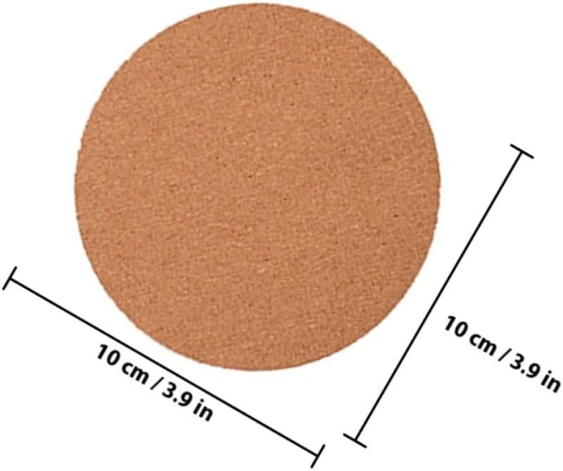 6pcs Round Cork Pads for Flower Pots and Plants, Brown