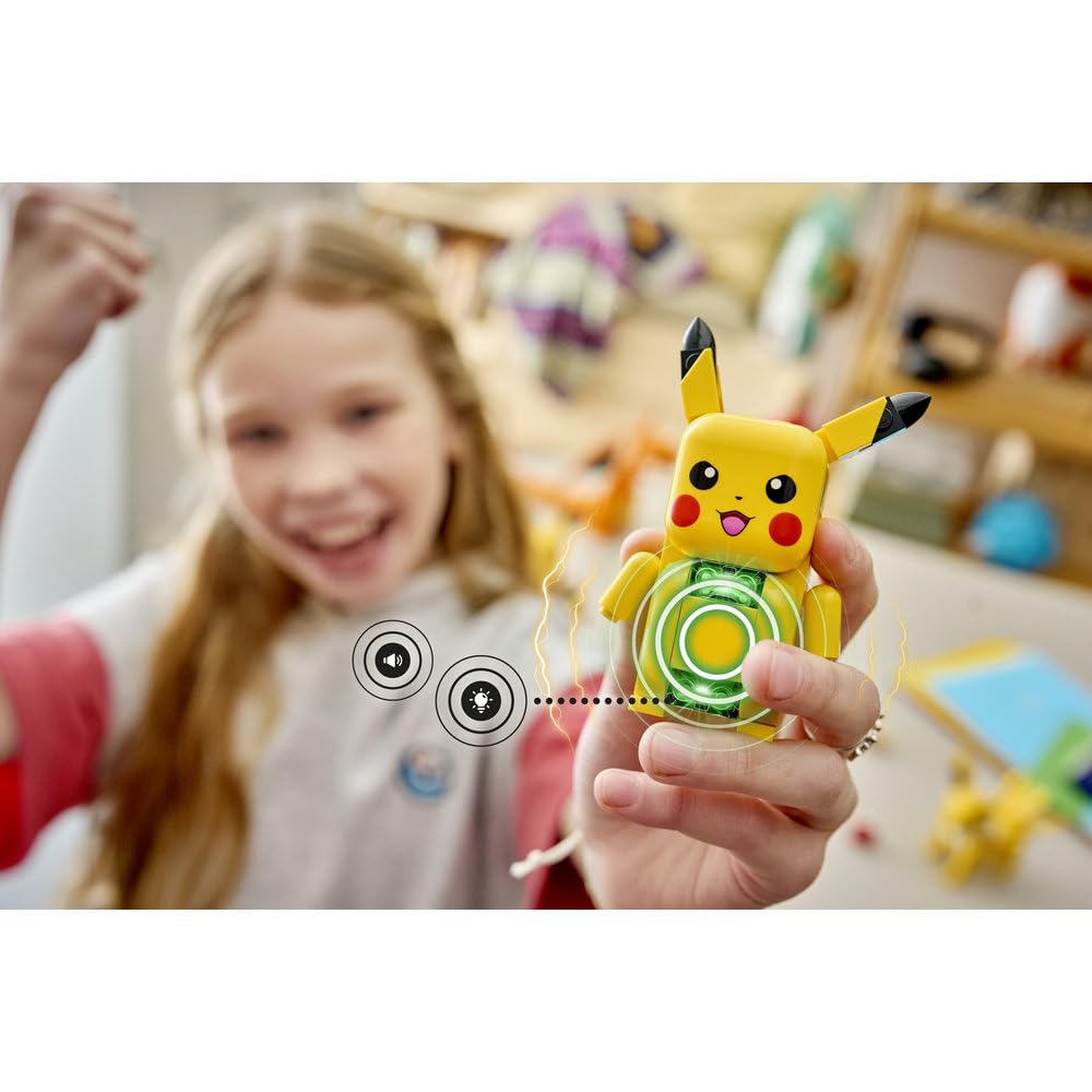 LEGO Pokémon SMART Play: Dom treningowy z Pikachu 72164 | Interaktywna zabawka z Pokémonami, zestaw Wszystko w jednym, 1 SMART klocek, 4 Tagi i ładowarka, dla dzieci 6+, 400 elementów