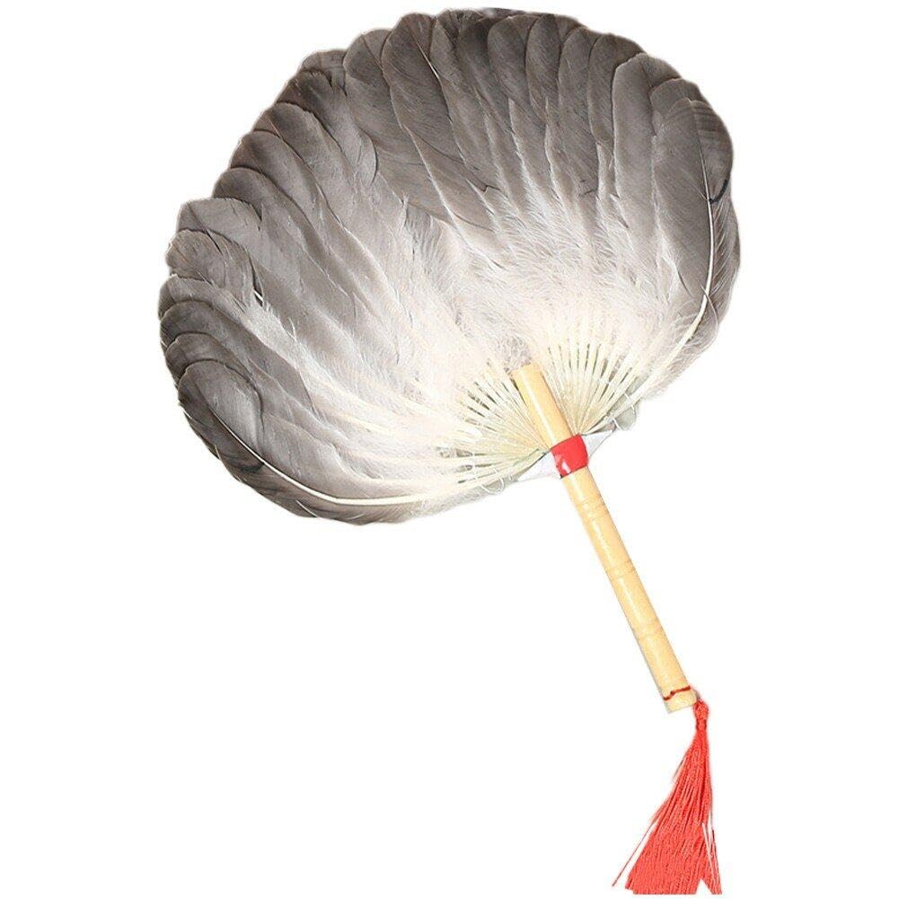 Sanfly Style2 Vintage Feather Fan Ancient Chinese Style Hand Fans Zhuge Feather Handheld Fan Wedding Party Photograph Props Decorations