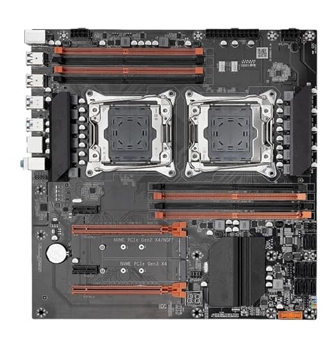 X99 Dual CPU Motherboard Kit E5 2680 V4&DDR4 64GB (4 * 16GB) LGA2011-3 M.2 NVME for Desktop Gaming Computer(Motherboard+CPU)