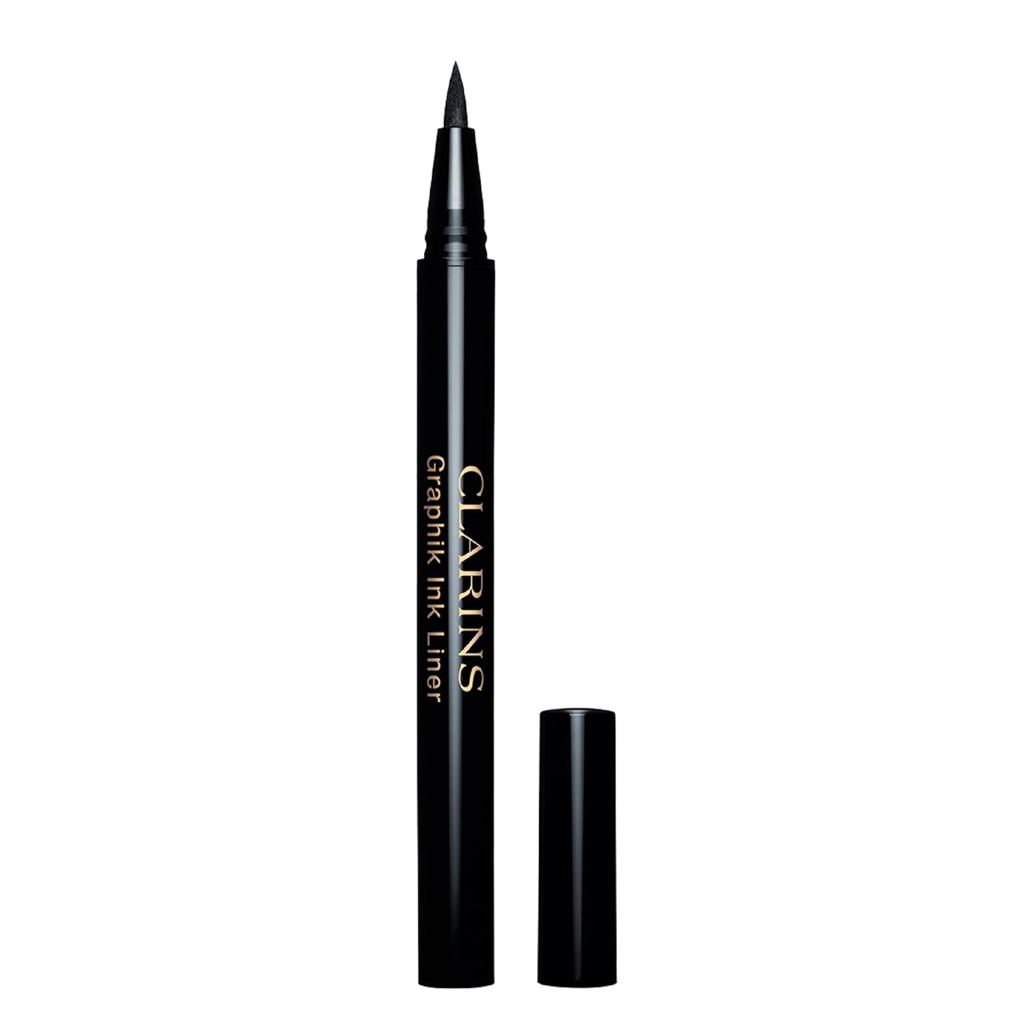Clarins Graphik Ink Liquid Eyeliner | Intensely Pigmented and Highly Precise | Felt Tip Applicator | Intense Black Color With A Luminous Finish | Quick-Drying,Long-Wearing and Transfer-Proof |0.01 Oz