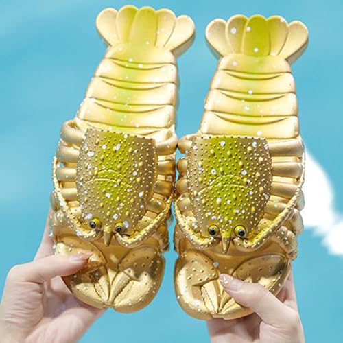 Image of JOYEAR Lobster Flip Flops - Slipper & Slide Pool Beach Shower Shoes in Deep Red