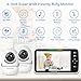 HelloBaby Baby Monitor 2 Cameras, 6'' World First IPS Split-Screen 30H Battery, No WiFi 2-Way Audio, Video, VOX, Double Cameras Pan-Tilt-Zoom, Night Vision, 8 Lullabies, 1000ft for Twins