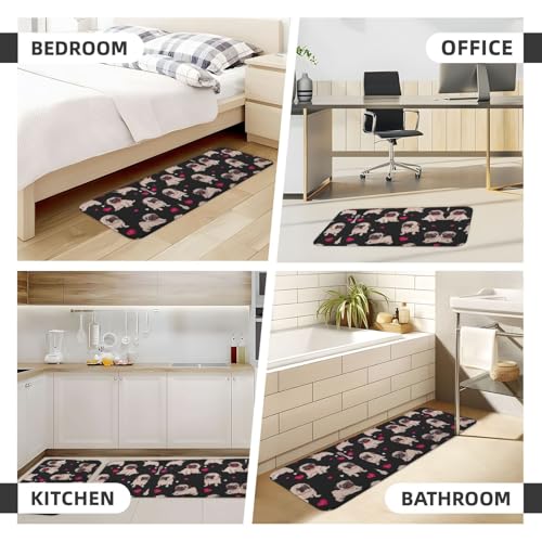 Tapis de sol antidérapants pour restaurant motif carlin, barrière saleté
