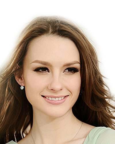 Crystal Stud Earrings Platinum Plated Stylish